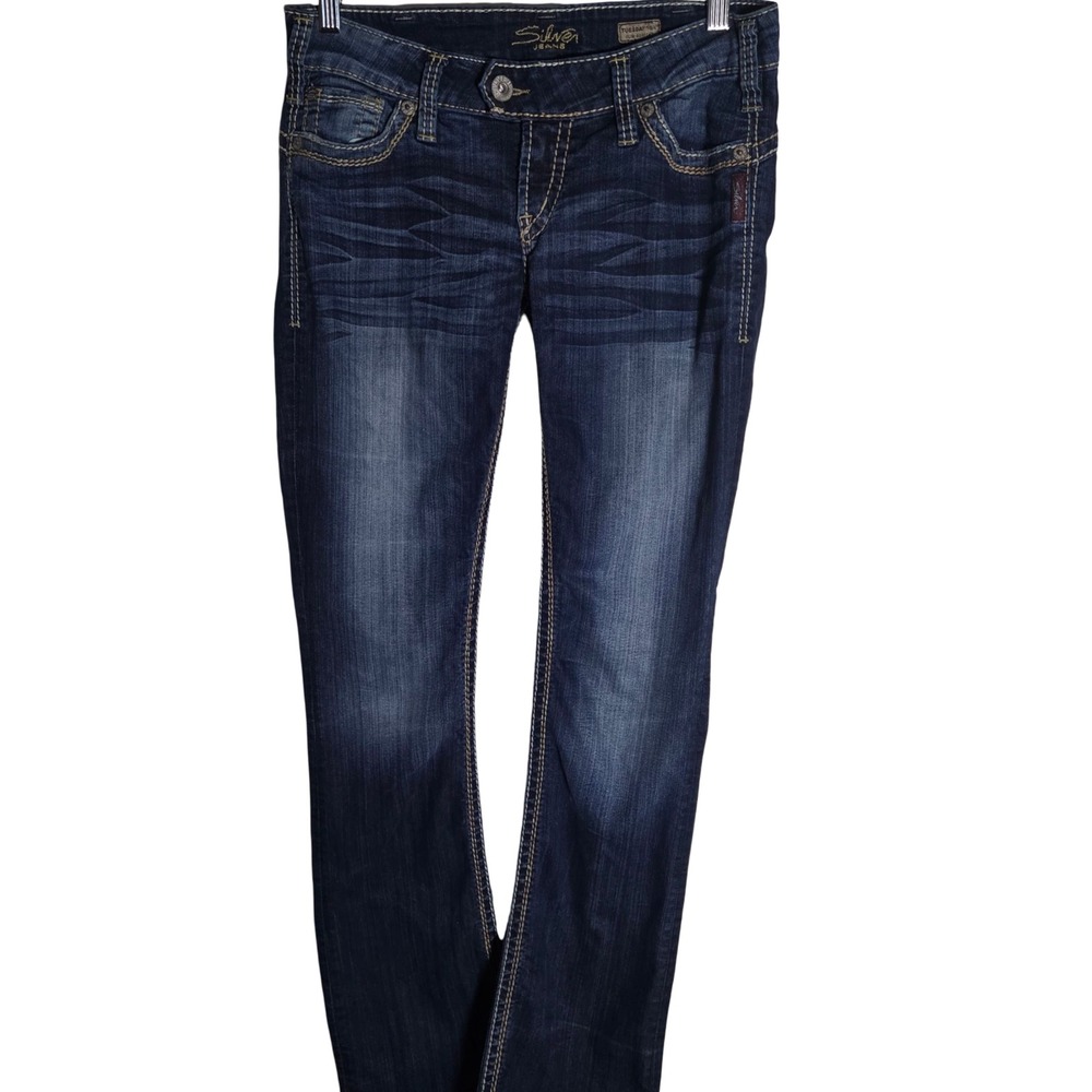Silver Jeans Co Womens Bootcut Denim W30 L33 Stretch Mid Rise